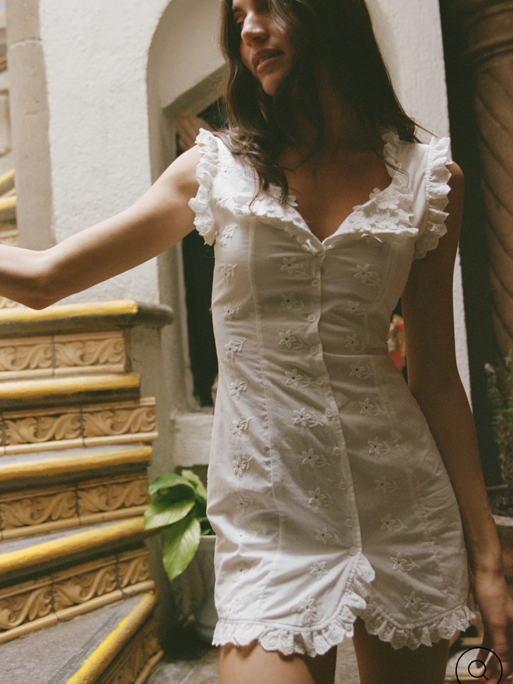 With Jean Lili mini white dress NEW